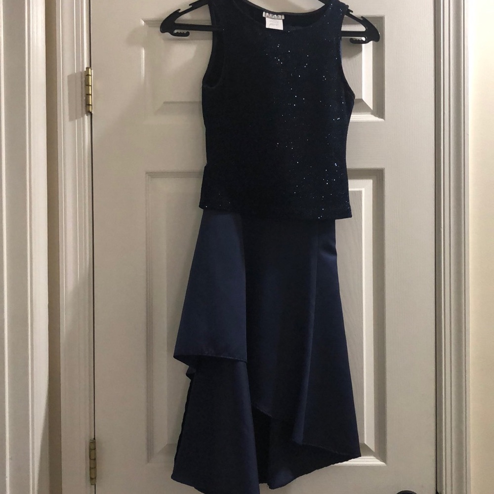 Size 3/4 Navy Blue 2pc Evening Gown